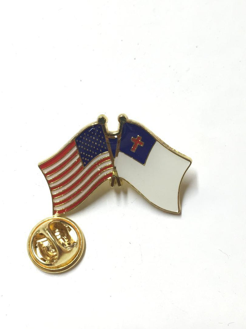 AMERICAN FLAGS USA CHRISTIAN LAPEL PIN