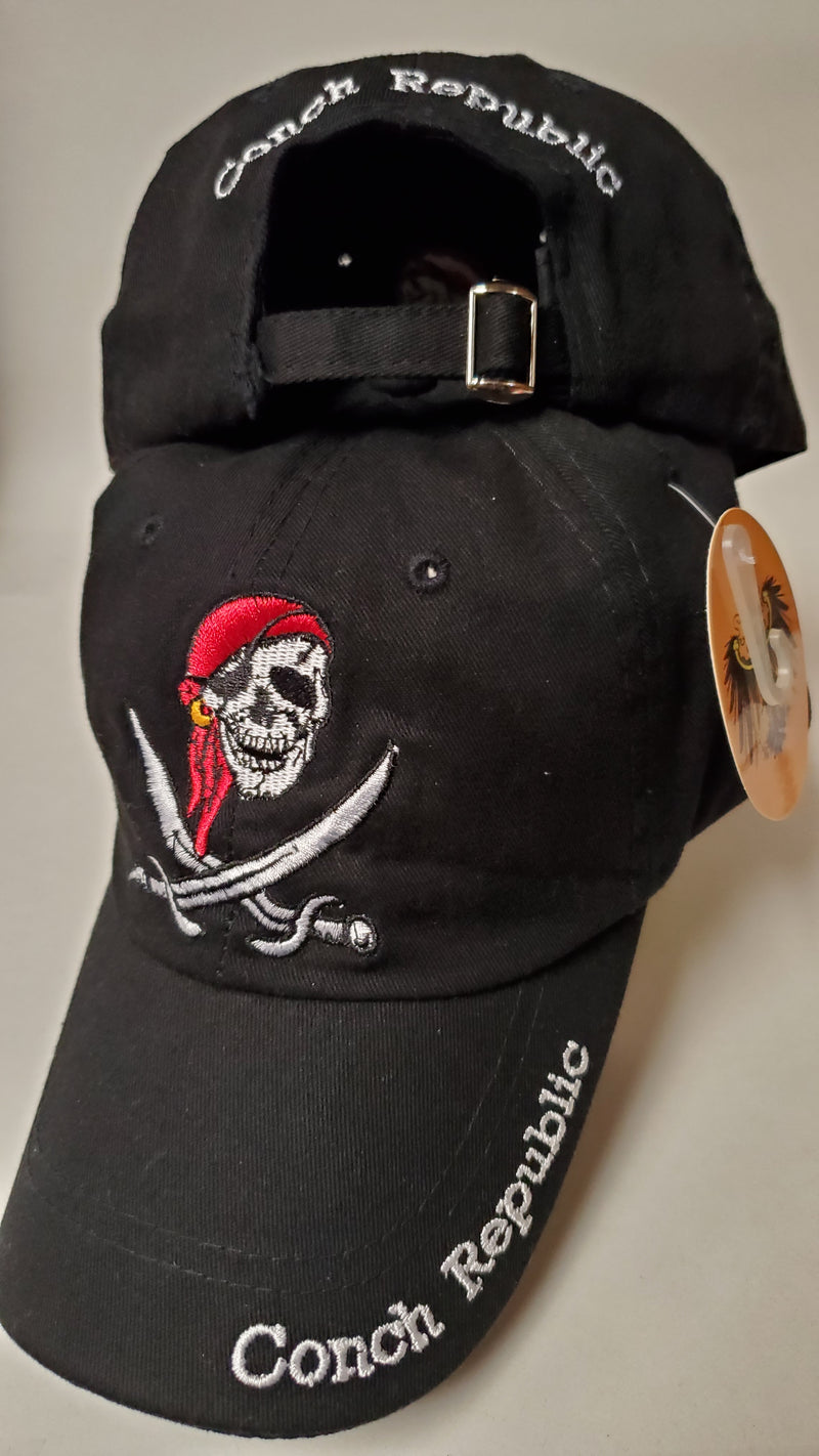 Conch Republic Pirate Embroidered Cap