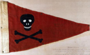 2'X3' PIRATE YACHT 1898 BURGEE FLAG 100D ROUGH TEX ® SWALLOTAIL PENNANT BOAT SKULL & BONES