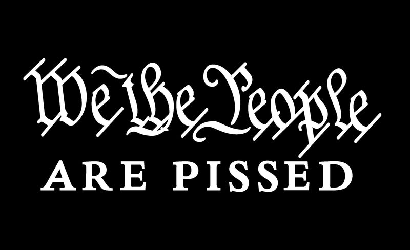 We the People Are Pissed 12x18 Inches with grommets Rough Tex 100D flag