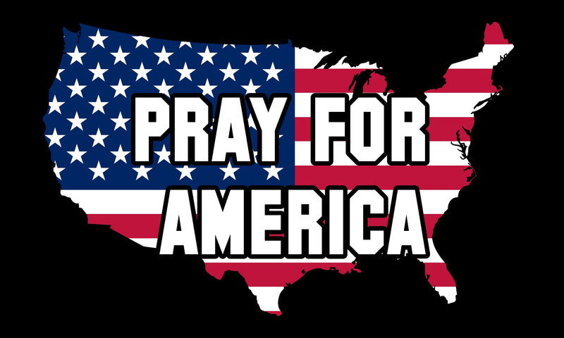 Pray for America USA map black America USA 3x5 Rough Tex flag