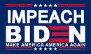 Impeach Biden Make America America Again Blue 3x5 Rough Tex flag Trump
