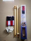 Flagpole 5 FEET 1" DIAMETER ALL AMERICAN BETSY ROSS BANNER FLAG POLE KIT WITH 150D NYLON BETSY ROSS FLAG