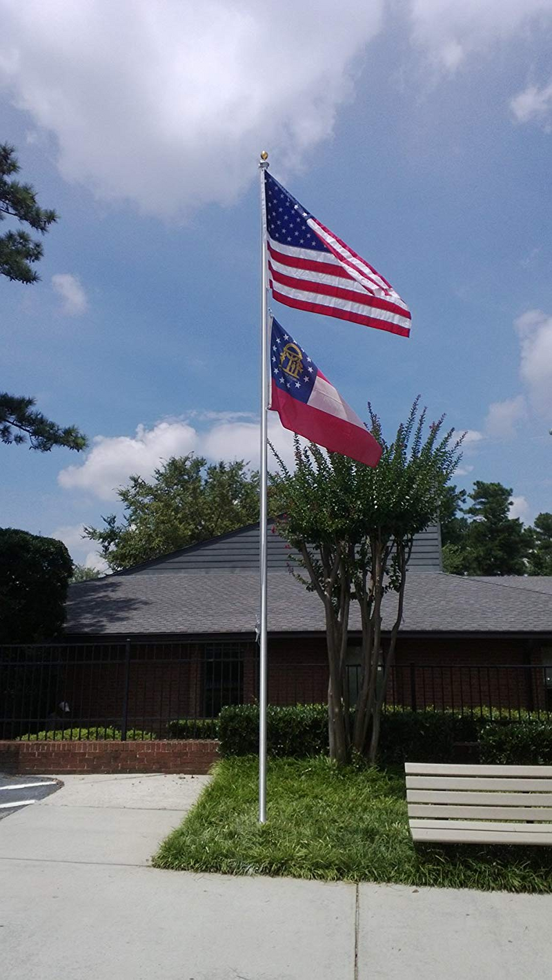 25' SATIN TAPERED FLAG POLE COMMERCIAL (ONE PIECE) Economy