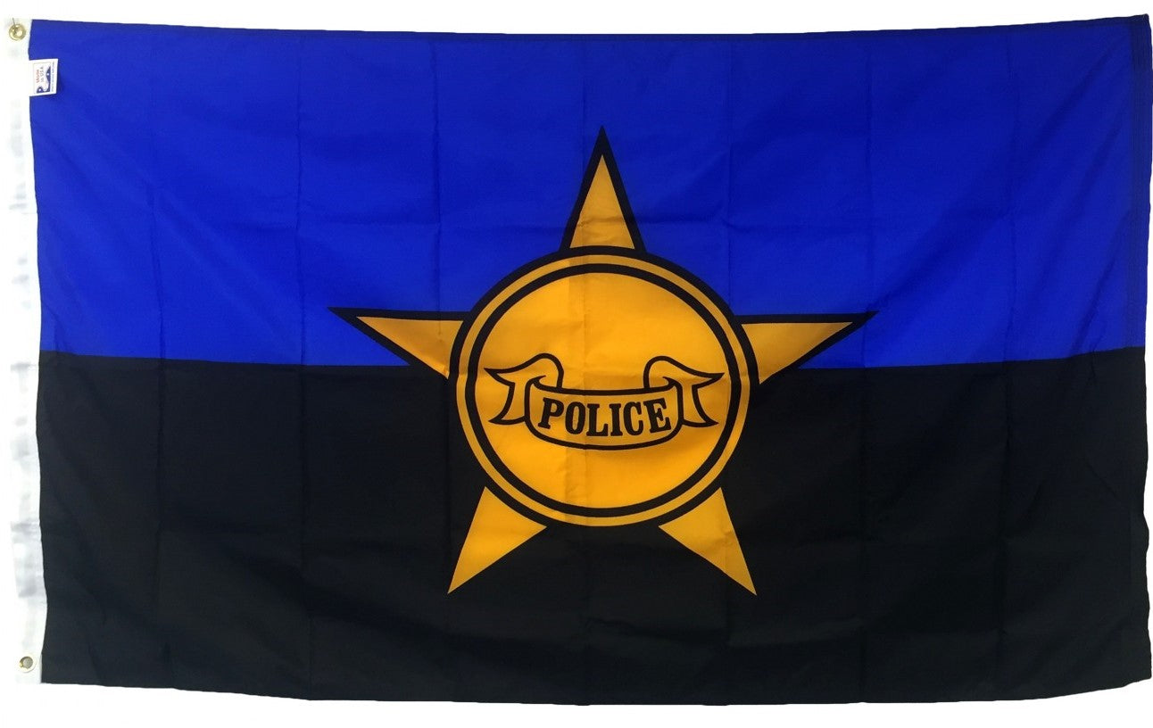 Police Remembrance Memorial Flag - 3'X5' Rough Tex® 150D ALL LAW ENFOR