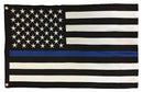 POLICE BLUE STRIPE BLACK AND WHITE AMERICAN 2X3 2-PLY POLYESTER FLAG