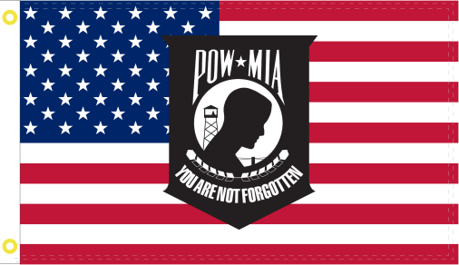 USA POW MIA 3'X5' Flag ROUGH TEX® 100D American POW/MIA