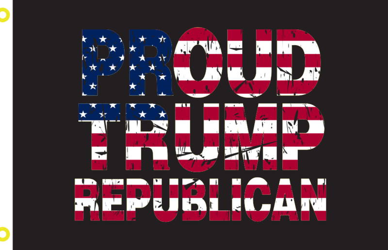 PROUD TRUMP REPUBLICAN 2x3 Feet Flag Double Sided USA