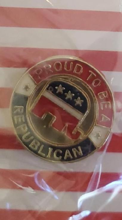 PROUD TO BE A REPUBLICAN GOP LAPEL PIN