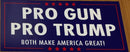 PRO GUN  TRUMP "BOTH MAKE AMERICA GREAT!" OFFICIAL BUMPER STICKER PACK OF 50 BUMPER STICKERS MADE IN USA WHOLESALE BY THE PACK OF 50!