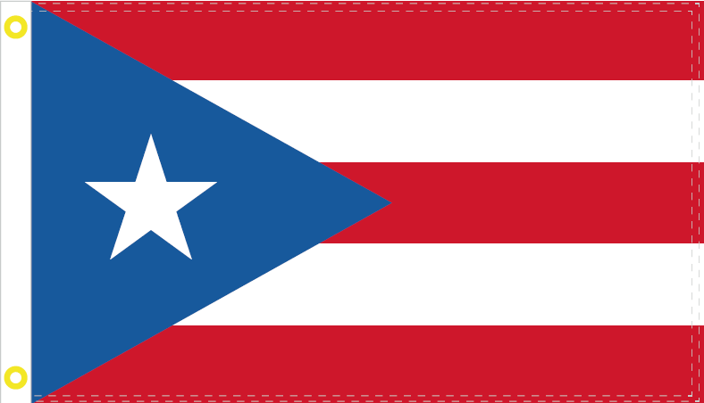 PUERTO RICO LIGHT BLUE OFFICIAL FLAG 3X5