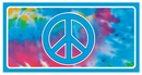 Peace Tye Dye Embossed License Plate