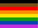 Philly Rainbow Pride 4"x6" Desk Stick Flag Rough Tex® 68D