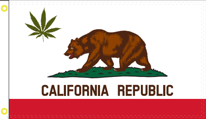 California Republic Leaf Flag Rough Tex ® 3'x5' 100D Flags