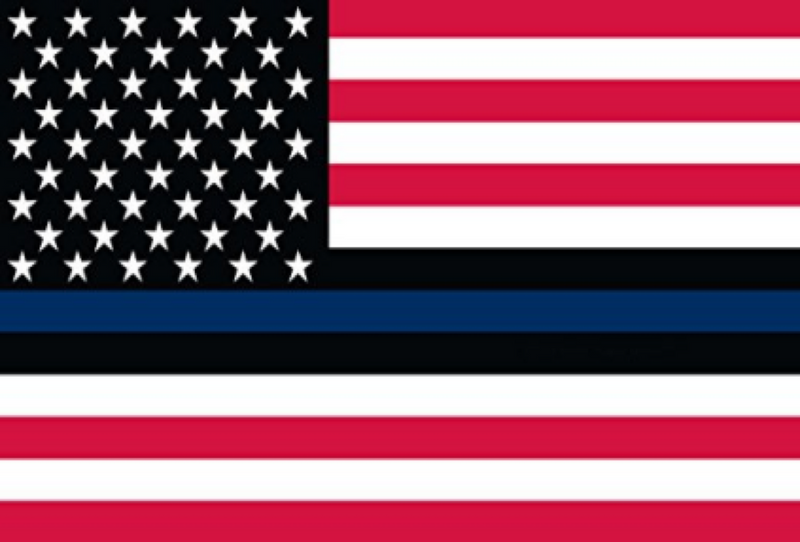 Blue Lives Matter Black White Police Thin Blue Line USA 3'X5' Flag Rough Tex® 68D Nylon