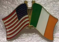 USA Ireland- Friendship & Lapel Pin Irish American Pins U.S.A. St Patrick's Day