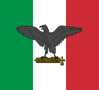 Italy Socialist Republic 1944 War 12''X18'' Stick Flags - Rough Tex ®100D
