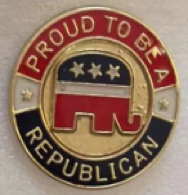 Proud To Be Republican- Cloisonne Hat & Lapel Pin