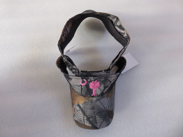 Hot Pink South Carolina Camo Visor SC Palmetto