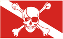 Pirate Diver Skull n Bones 3'X5' Flag Rough Tex® 100D