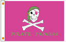 Pirate Princess Pink Jolly Roger 2'x3' Flag ROUGH TEX® 100D