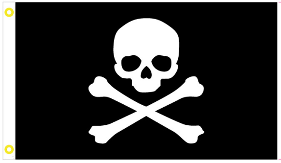 Pirate Stack Jaw 3'X5' Flag Rough Tex® 100D