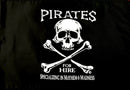 Pirates For Hire Jolly Roger Bumper Sticker