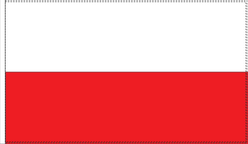 Poland Civil 3'X5' Flag ROUGH TEX® 100D