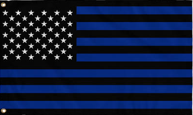 USA Police Memorial Blue Lines 3'X5' Flag ROUGH TEX® 100D