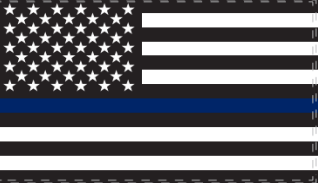 US Police Memorial (Black Header) 2'x3' Flag ROUGH TEX® 100D