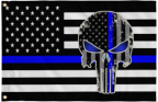 Police Punisher 3'X5' Flag ROUGH TEX® 100D