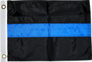 POLICE THIN BLUE LINE 210D ROUGH TEX EMBROIDERED GROMMETS 2'X3'