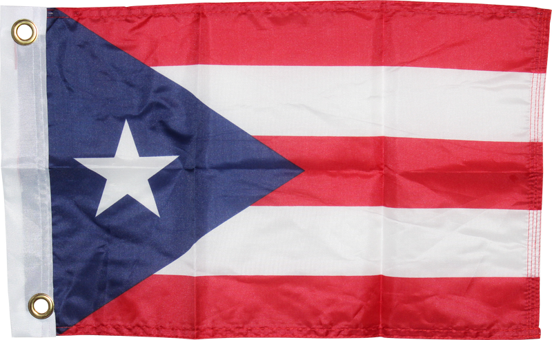 Puerto Rico - 12''X18'' Flag Rough Tex® 68D With Grommets