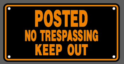 Posted No Trespassing Keep Out Embossed Aluminum Sign