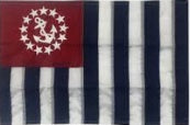 US Power Squadron Ensign 12"x18" Embroidered Flag ROUGH TEX® 300D Oxford Nylon
