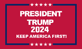 President Trump 2024 Keep America First Red 3'X5' Flag ROUGH TEX® Nylon 150D