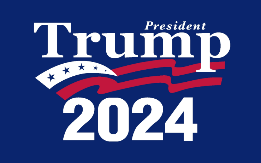 President Trump 2024 12"X18" Car Flag Rough Tex® DBL Sided