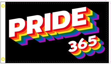 Pride 365 Rainbow 3'X5' Flag Rough Tex® 100D