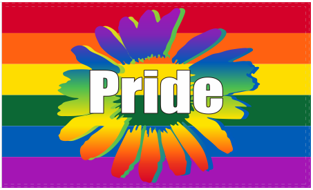 Pride Rainbow Flower 3'X5' Flag ROUGH TEX® 100D
