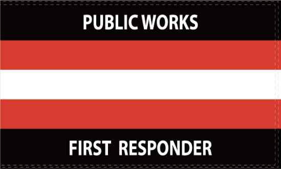 Public Works First Responder 3'X5' Flag ROUGH TEX® 100D