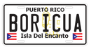 Puerto Rico Boricua Isla De Encanto Embossed License Plate