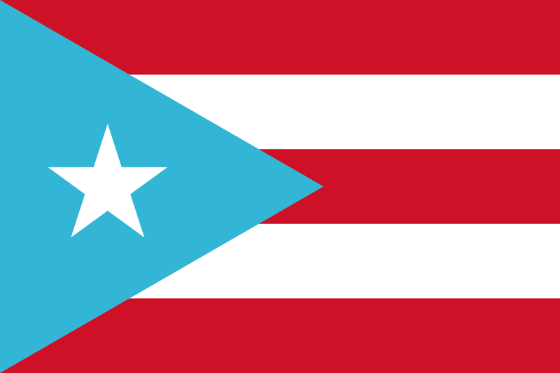 Puerto Rico Light Blue 3'X5' Embroidered Flag ROUGH TEX® 300D Nylon