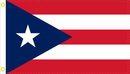 Puerto Rico 12"x18" Stick Flag ROUGH TEX® 68D 30" Wooden Stick