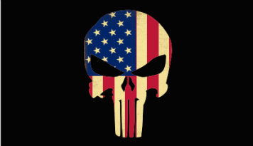 Vintage USA Punisher 3'x5' Flag ROUGH TEX® 100D