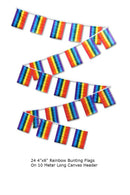 RAINBOW BUNTING 24 FLAGS 4"X6" PRIDE