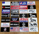 Assorted Christian And Jesus Designed Bumper Sticker Package