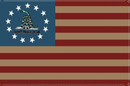 3'x5' 100D BETSY ROSS FADED GADSDEN VINTAGE 1776 FLAG DON'T TREAD ON ME