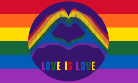 Rainbow Love Is Love Heart 3'X5' Flag ROUGH TEX® 100D
