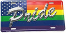 USA Rainbow Pride Embossed License Plate