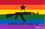 Rainbow Pride Revolution Come and Take It 3'X5' Flag ROUGH TEX® 100D